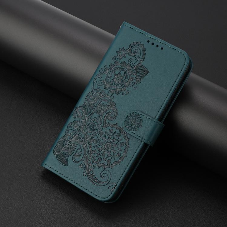 For TCL 30 XL Datura Flower Embossed Flip Leather Phone Case