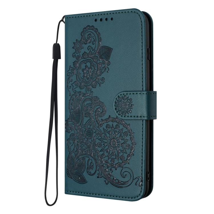 For TCL 30 XL Datura Flower Embossed Flip Leather Phone Case