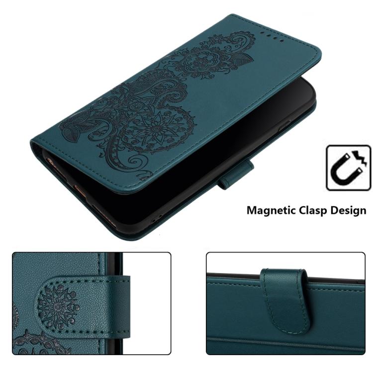 For TCL 30 XL Datura Flower Embossed Flip Leather Phone Case