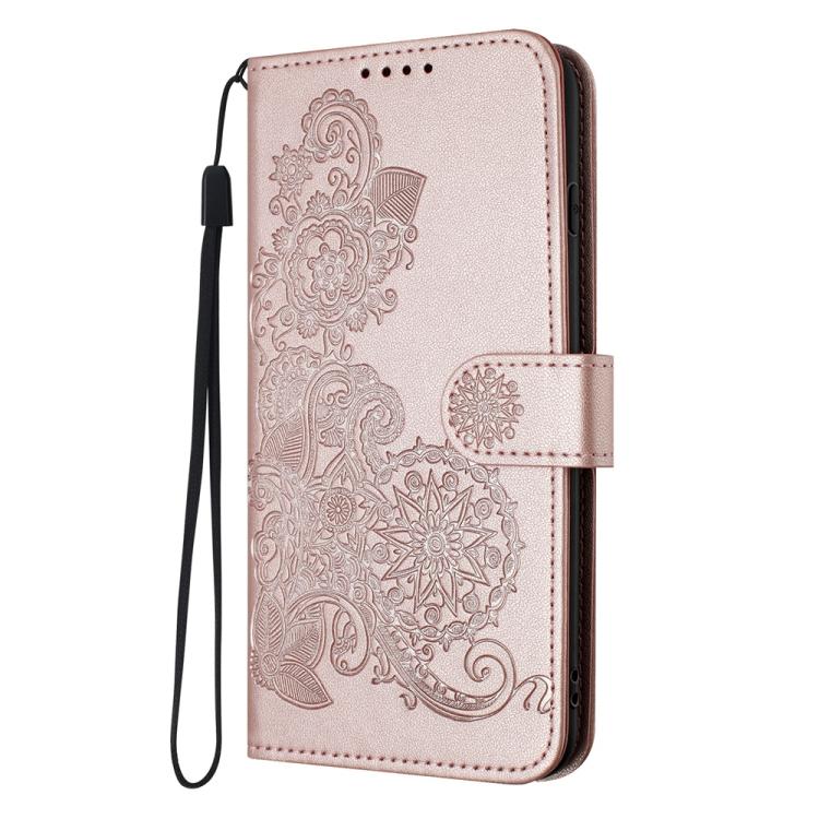 For TCL 30 XL Datura Flower Embossed Flip Leather Phone Case