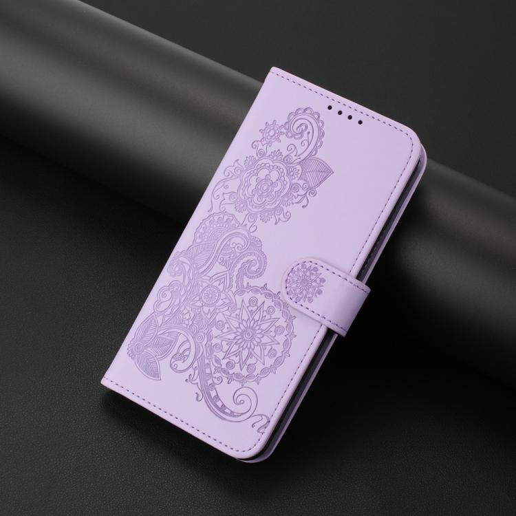 For TCL 30 XL Datura Flower Embossed Flip Leather Phone Case