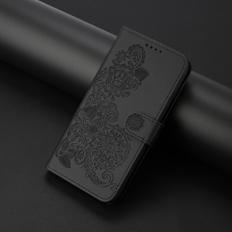 For TCL 30 XL Datura Flower Embossed Flip Leather Phone Case