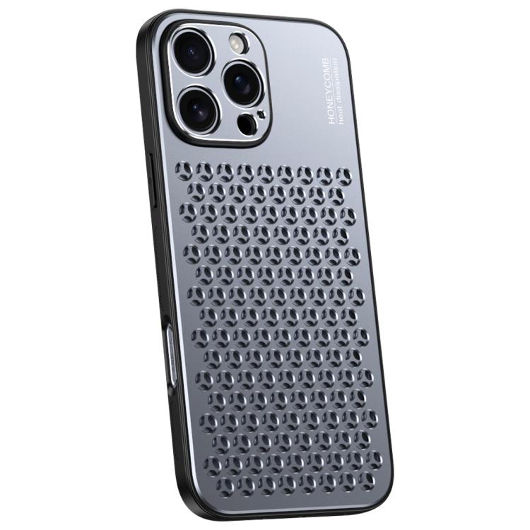 For iPhone 16 Pro Max Honeycomb Radiating Alloy Phone Case
