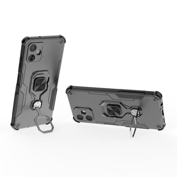 For Samsung Galaxy A06 4G Metal Kickstand TPU Hybrid PC Phone Case