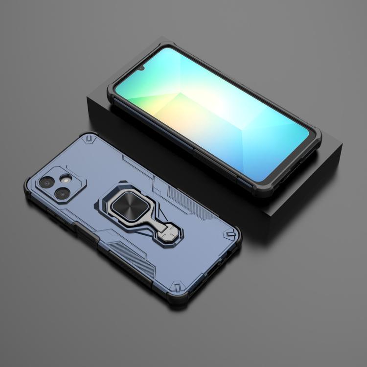 For Samsung Galaxy A06 4G Metal Kickstand TPU Hybrid PC Phone Case