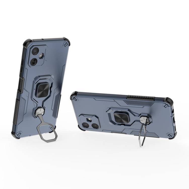 For Samsung Galaxy A06 4G Metal Kickstand TPU Hybrid PC Phone Case