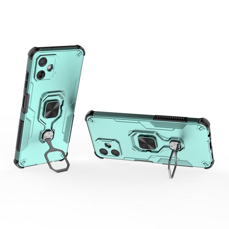 For Samsung Galaxy A06 4G Metal Kickstand TPU Hybrid PC Phone Case