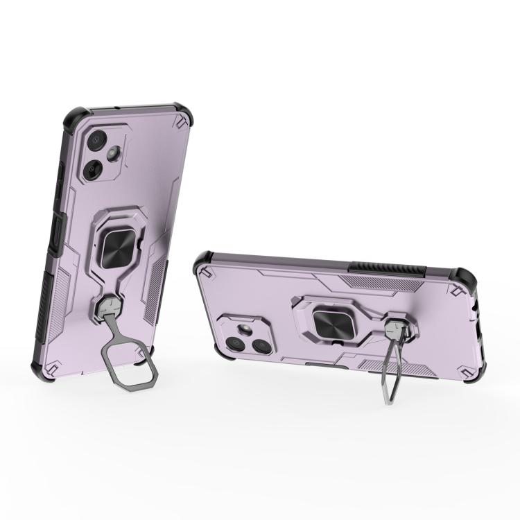 For Samsung Galaxy A06 4G Metal Kickstand TPU Hybrid PC Phone Case