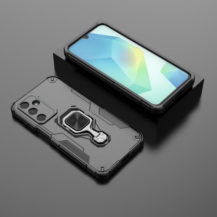 For Samsung Galaxy A16 4G Metal Kickstand TPU Hybrid PC Phone Case