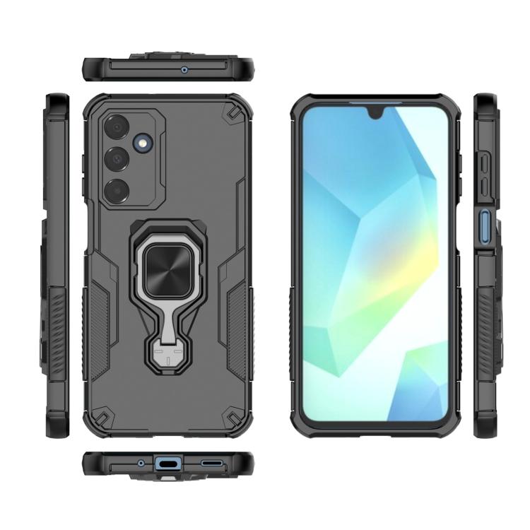 For Samsung Galaxy A16 4G Metal Kickstand TPU Hybrid PC Phone Case