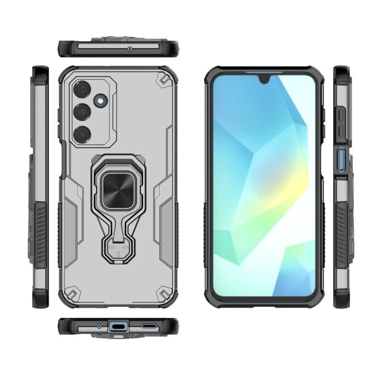 For Samsung Galaxy A16 4G Metal Kickstand TPU Hybrid PC Phone Case