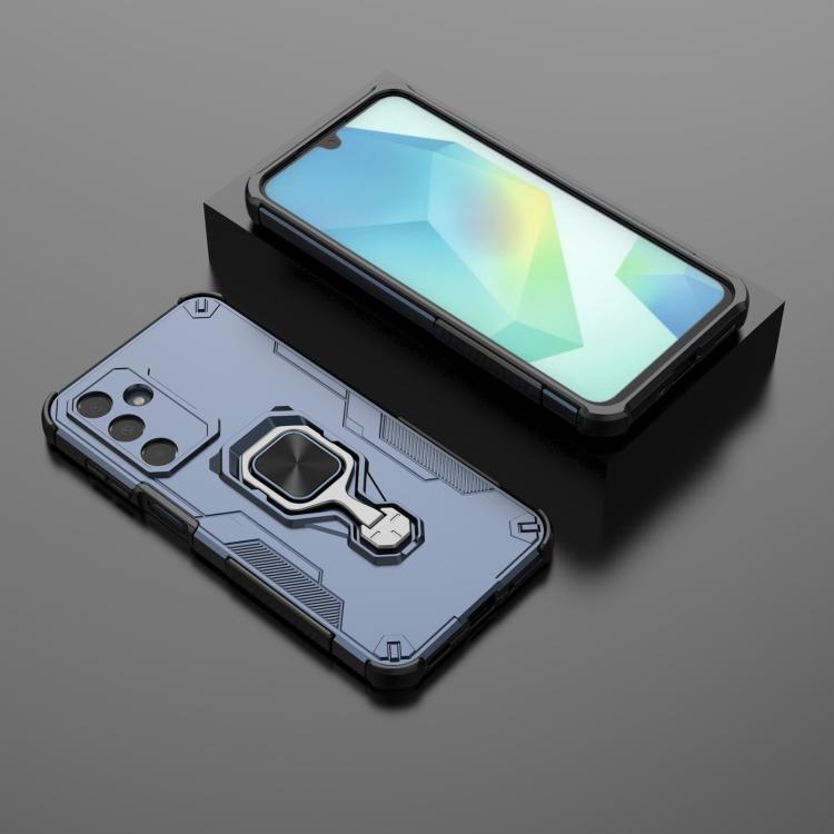For Samsung Galaxy A16 4G Metal Kickstand TPU Hybrid PC Phone Case