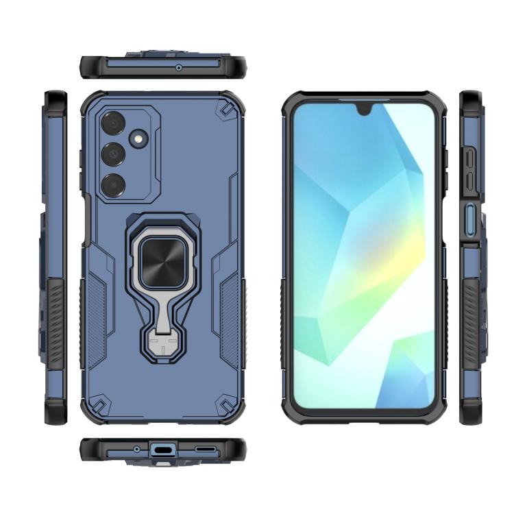 For Samsung Galaxy A16 4G Metal Kickstand TPU Hybrid PC Phone Case
