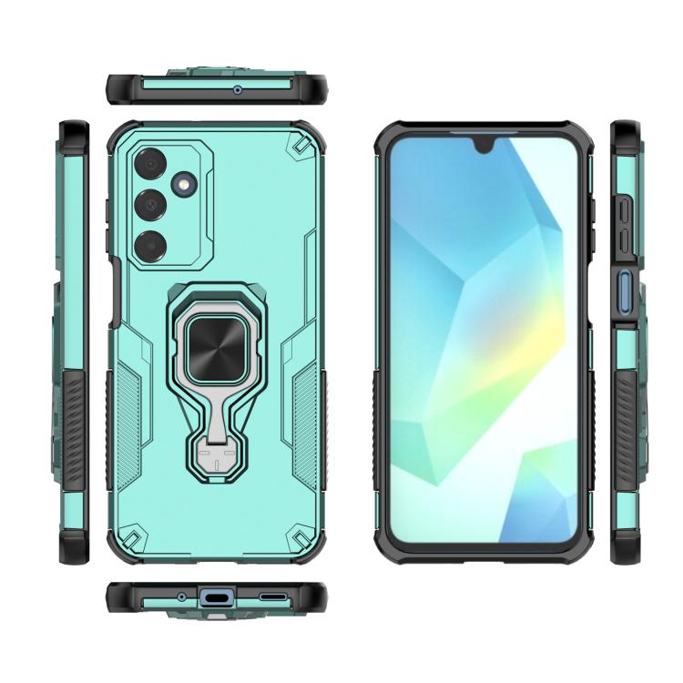 For Samsung Galaxy A16 4G Metal Kickstand TPU Hybrid PC Phone Case