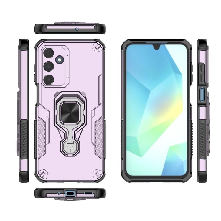 For Samsung Galaxy A16 4G Metal Kickstand TPU Hybrid PC Phone Case