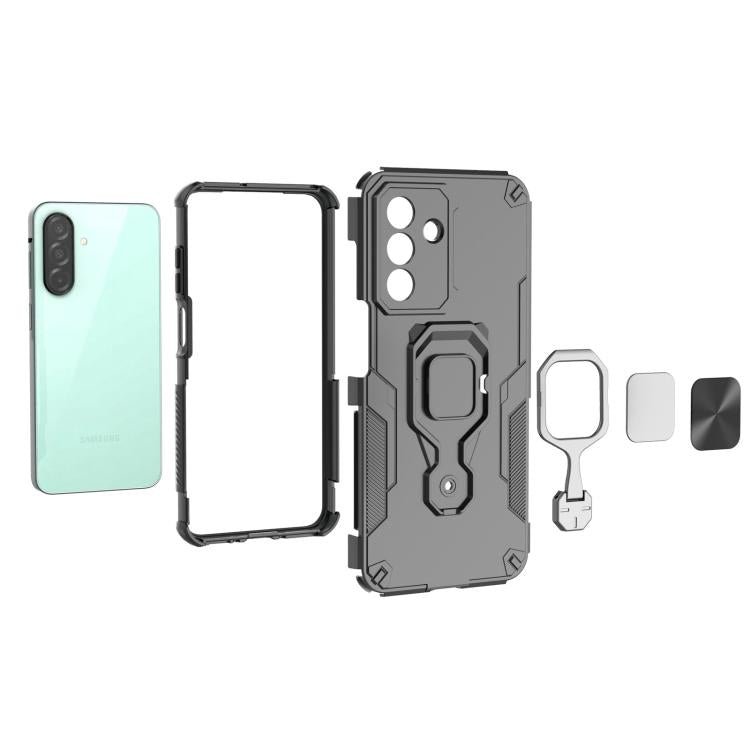 For Samsung Galaxy A26 5G Metal Kickstand TPU Hybrid PC Phone Case