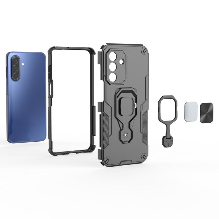 For Samsung Galaxy A17 5G Metal Kickstand TPU Hybrid PC Phone Case