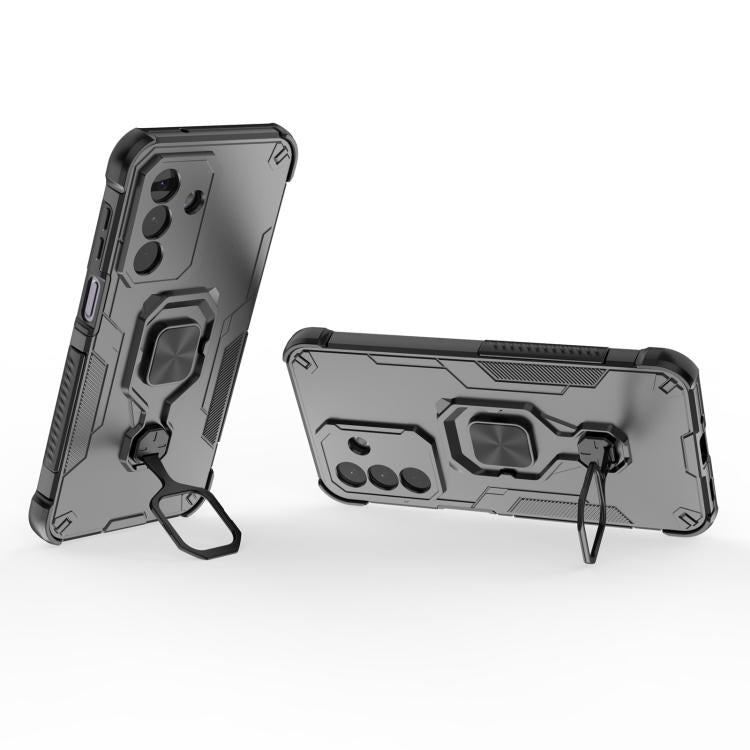 For Galaxy A27 5G Metal Kickstand TPU Hybrid PC Phone Case