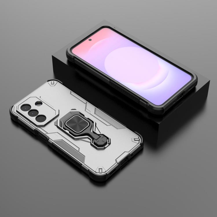 For Galaxy A27 5G Metal Kickstand TPU Hybrid PC Phone Case