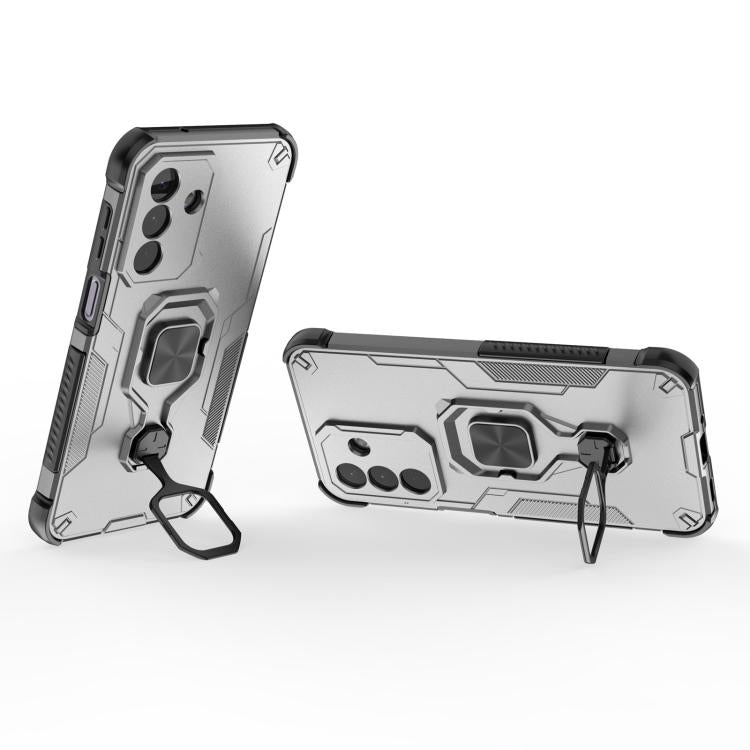 For Galaxy A27 5G Metal Kickstand TPU Hybrid PC Phone Case