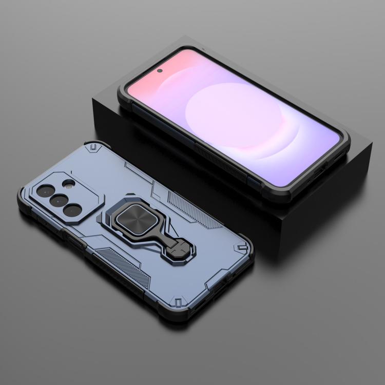 For Galaxy A27 5G Metal Kickstand TPU Hybrid PC Phone Case