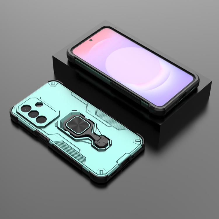 For Galaxy A27 5G Metal Kickstand TPU Hybrid PC Phone Case