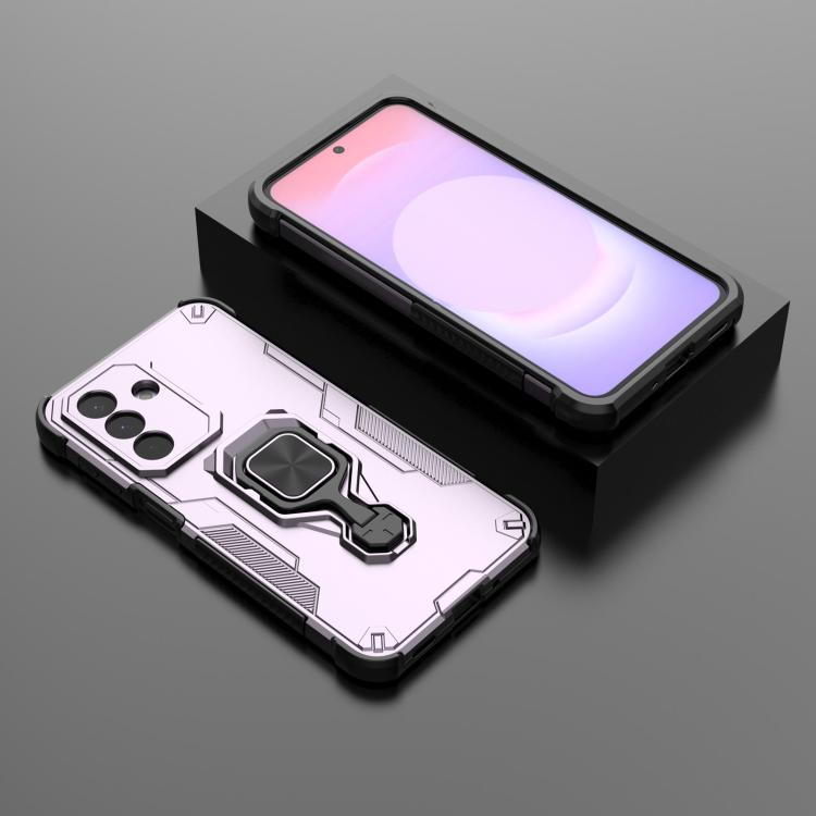 For Galaxy A27 5G Metal Kickstand TPU Hybrid PC Phone Case