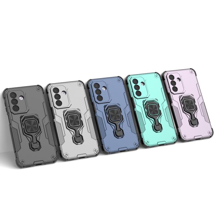 For Galaxy A27 5G Metal Kickstand TPU Hybrid PC Phone Case