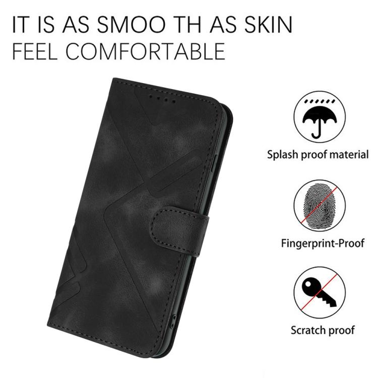 For ZTE Blade A53 Pro Line Pattern Skin Feel Leather Phone Case