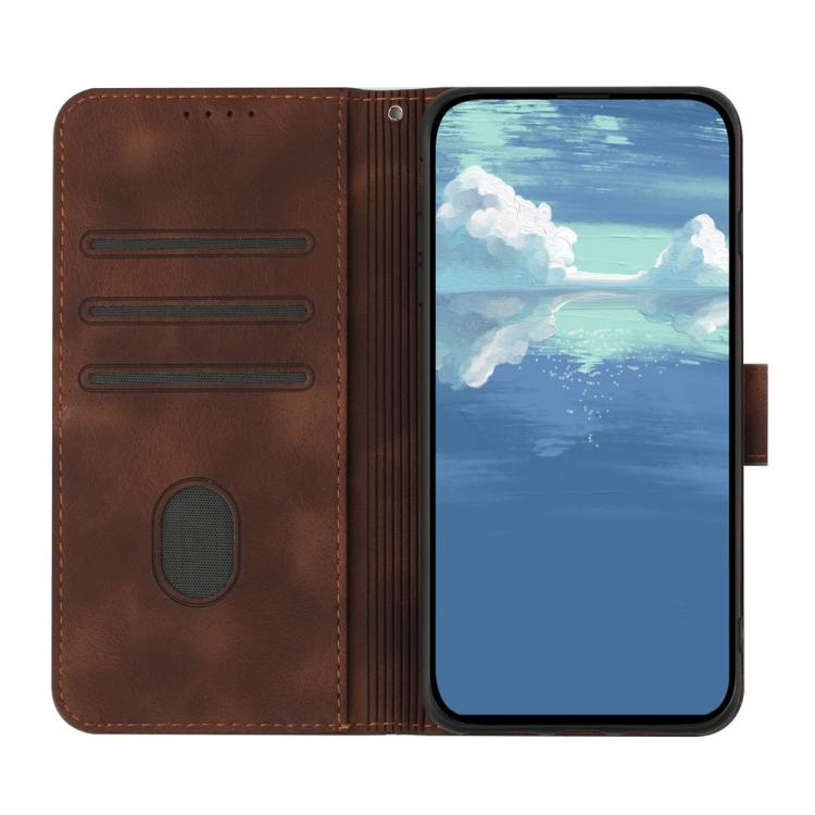 For ZTE Blade A72 5G Line Pattern Skin Feel Leather Phone Case