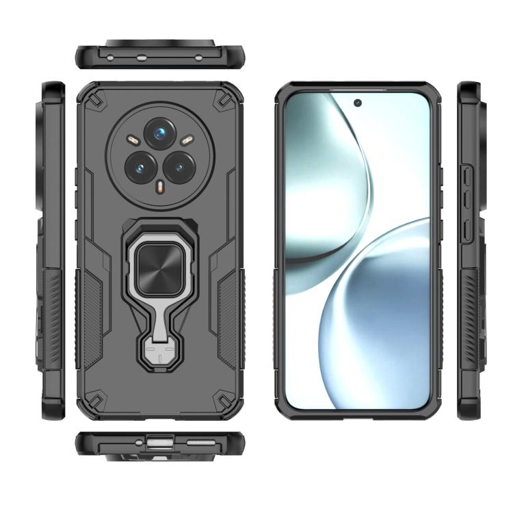 For Realme 14 Pro+ Metal Kickstand TPU Hybrid PC Phone Case