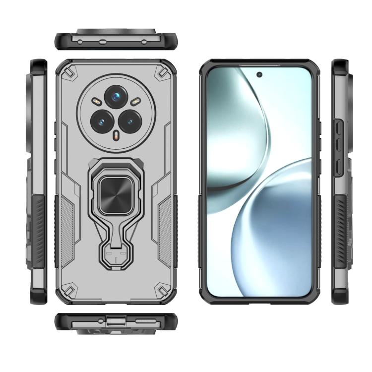For Realme 14 Pro+ Metal Kickstand TPU Hybrid PC Phone Case