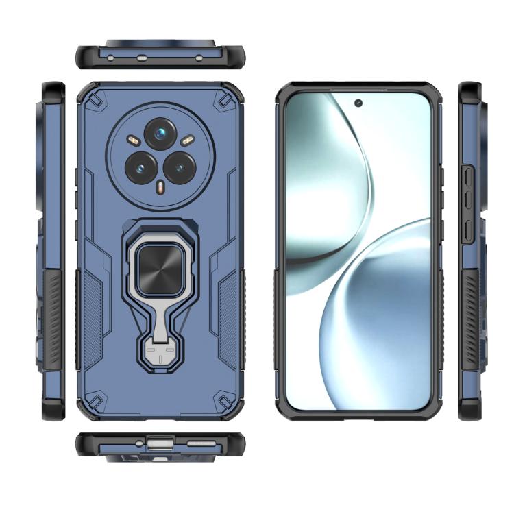 For Realme 14 Pro+ Metal Kickstand TPU Hybrid PC Phone Case