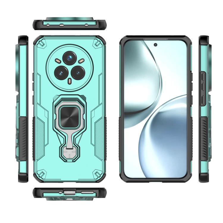 For Realme 14 Pro+ Metal Kickstand TPU Hybrid PC Phone Case
