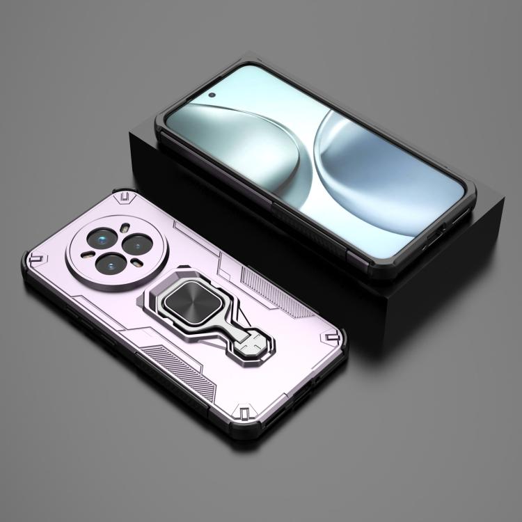 For Realme 14 Pro+ Metal Kickstand TPU Hybrid PC Phone Case