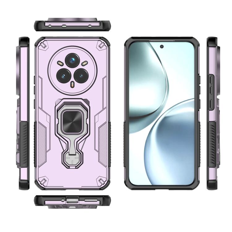 For Realme 14 Pro+ Metal Kickstand TPU Hybrid PC Phone Case
