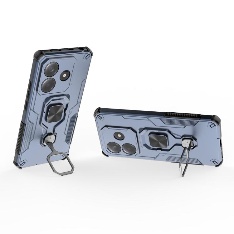 For Redmi Note 14 5G Metal Kickstand TPU Hybrid PC Phone Case