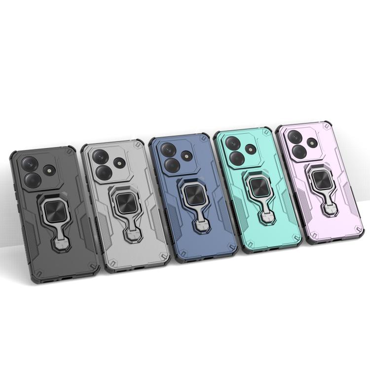 For Redmi Note 14 5G Metal Kickstand TPU Hybrid PC Phone Case