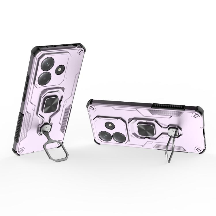 For Redmi Note 14 5G Metal Kickstand TPU Hybrid PC Phone Case