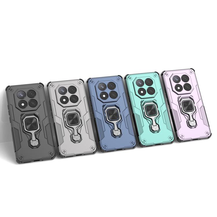For Redmi Note 14 Pro 5G Metal Kickstand TPU Hybrid PC Phone Case