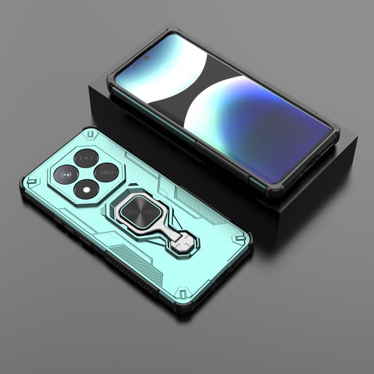 For Redmi Note 14 Pro 5G Metal Kickstand TPU Hybrid PC Phone Case