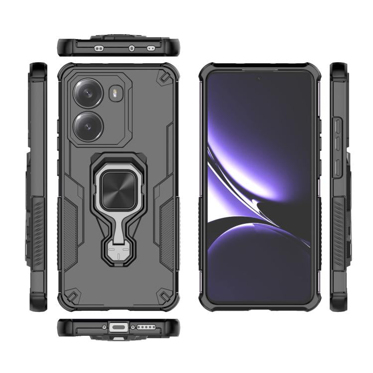 For Redmi Turbo 4 Metal Kickstand TPU Hybrid PC Phone Case