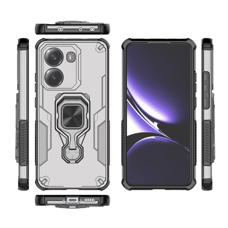 For Redmi Turbo 4 Metal Kickstand TPU Hybrid PC Phone Case