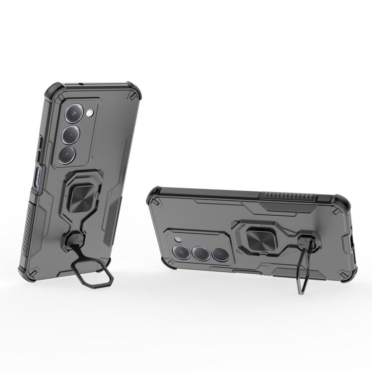 For Redmi 15 5G / 4G EU 171mm Metal Kickstand TPU Hybrid PC Phone Case