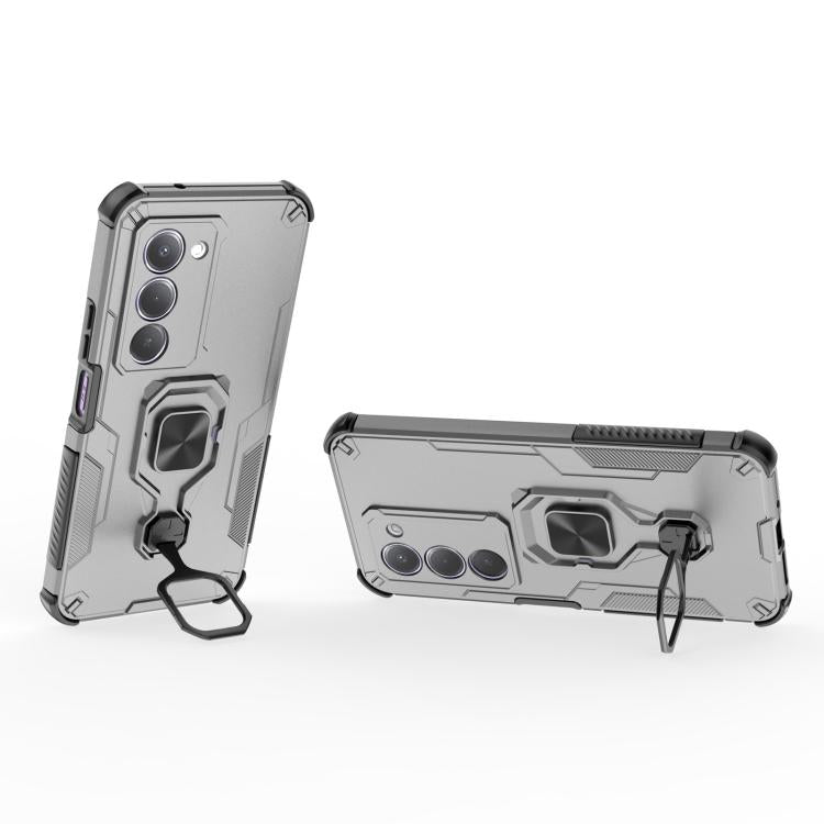 For Redmi 15 5G / 4G EU 171mm Metal Kickstand TPU Hybrid PC Phone Case
