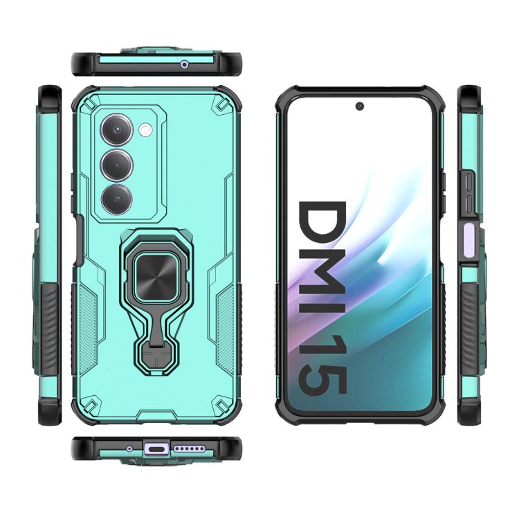 For Redmi 15 5G / 4G EU 171mm Metal Kickstand TPU Hybrid PC Phone Case