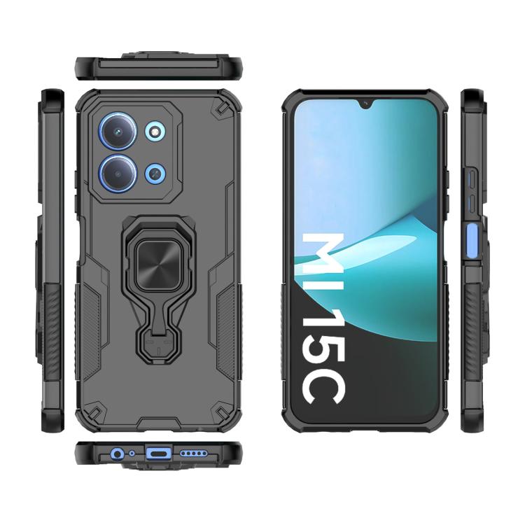 For Redmi 15C 5G / 4G Global 171mm Metal Kickstand TPU Hybrid PC Phone Case