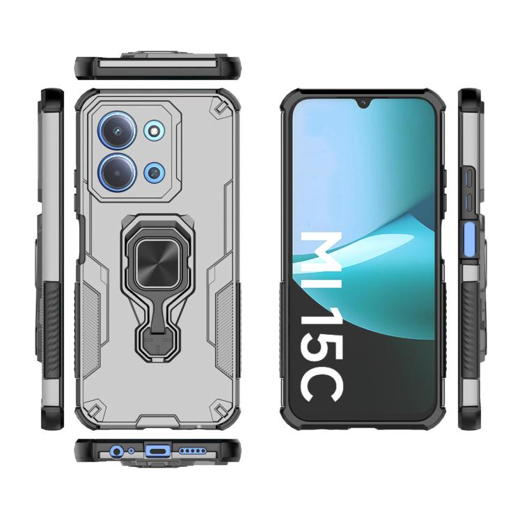 For Redmi 15C 5G / 4G Global 171mm Metal Kickstand TPU Hybrid PC Phone Case