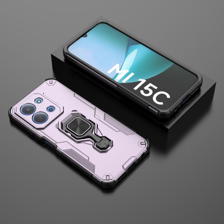 For Redmi 15C 5G / 4G Global 171mm Metal Kickstand TPU Hybrid PC Phone Case