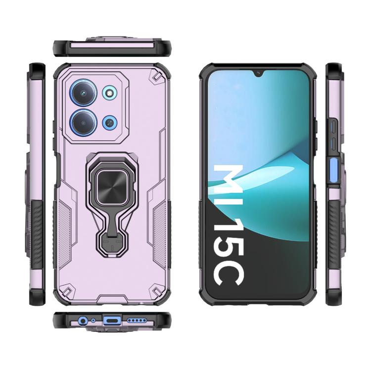 For Redmi 15C 5G / 4G Global 171mm Metal Kickstand TPU Hybrid PC Phone Case
